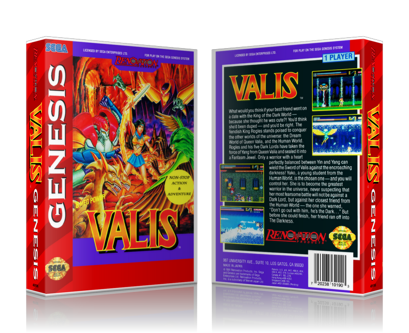 SEGA Genesis Valis 2 Sega Megadrive REPLACEMENT GAME Case Or Cover