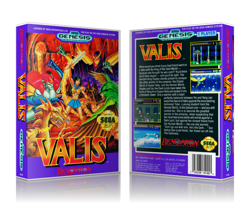 SEGA Genesis Valis Sega Megadrive REPLACEMENT GAME Case Or Cover