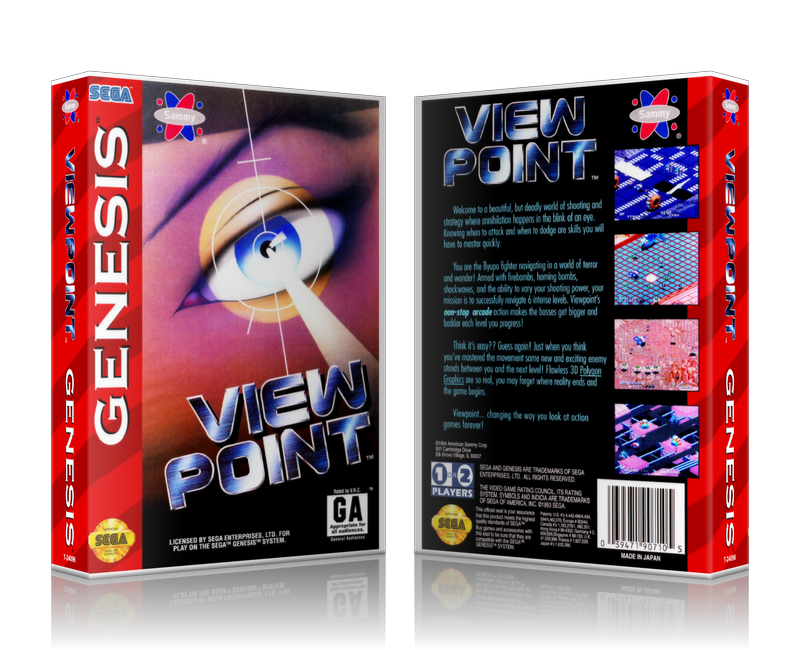 SEGA Genesis View Point Sega Megadrive REPLACEMENT GAME Case Or Cover