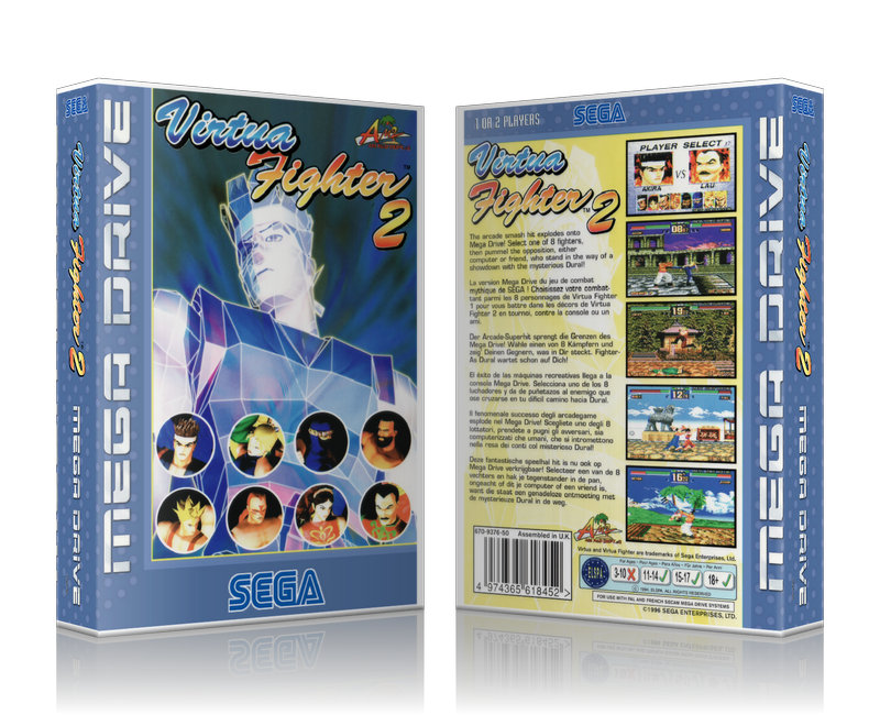 SEGA Genesis Virtua Fighter 2 EU Sega Megadrive REPLACEMENT GAME Case Or Cover