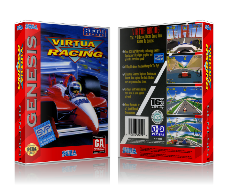 SEGA Genesis Virtua Racing 2 Sega Megadrive REPLACEMENT GAME Case Or Cover