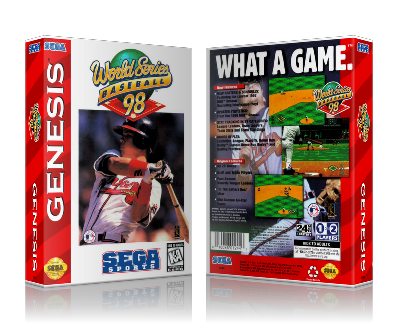 SEGA Genesis World Series Baseball 98 Sega Megadrive REPLACEMENT GAME Case Or Cover