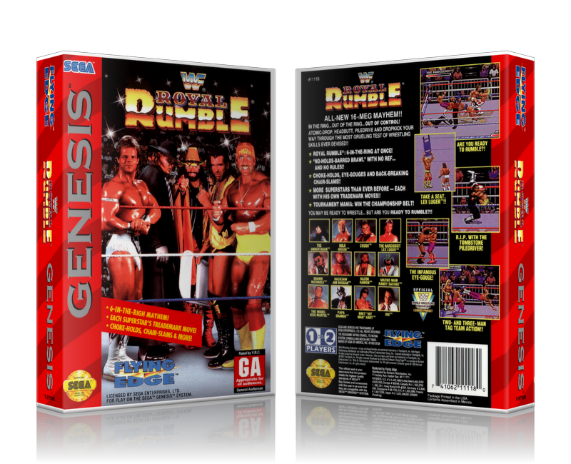 SEGA Genesis WWF Royal Rumble Sega Megadrive REPLACEMENT GAME Case Or Cover