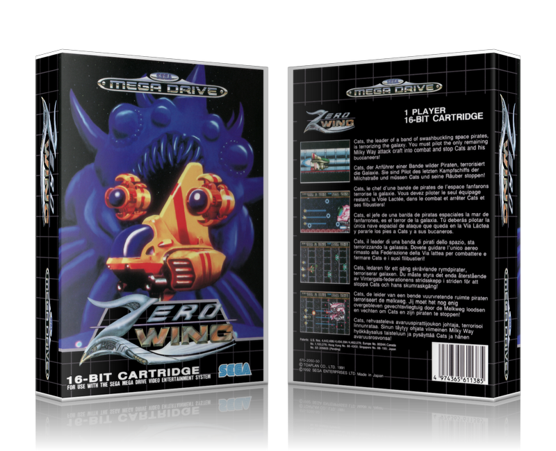 SEGA Genesis Zero Wing EU Sega Megadrive REPLACEMENT GAME Case Or Cover