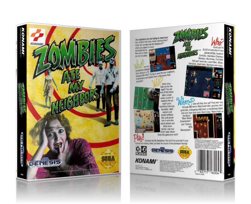 SEGA Genesis Zombies Ate My Neighbors Sega Megadrive REPLACEMENT GAME Case Or Cover