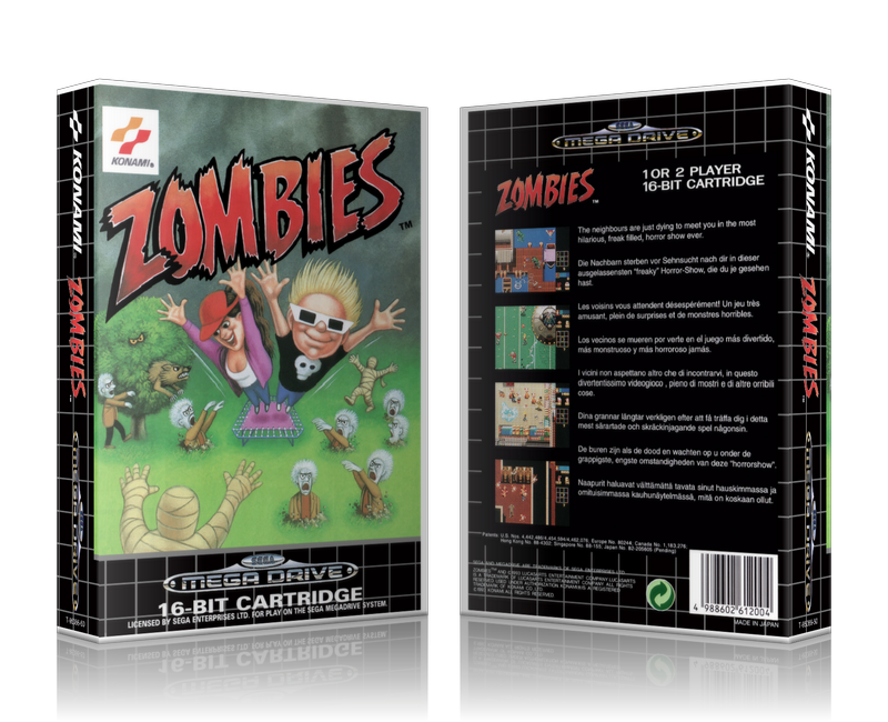 SEGA Genesis Zombies Ate My Neighbours EU Sega Megadrive REPLACEMENT GAME Case Or Cover