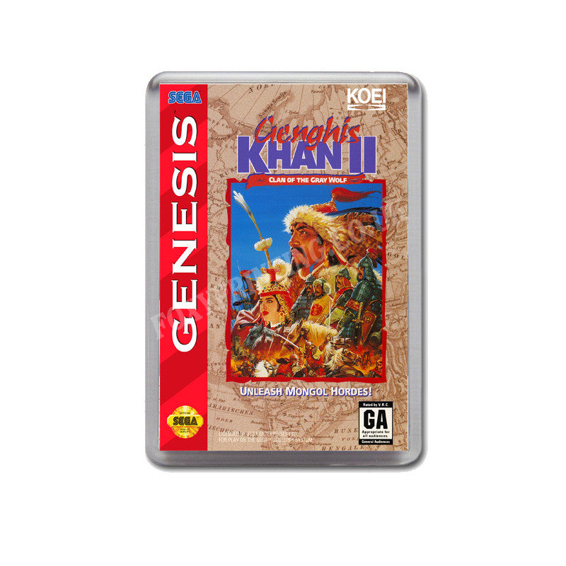 Genghis Khan2 Game Style Inspired Sega Megadrive Retro Video Gaming Magnet