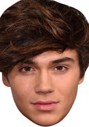 George Shelley I â€™M A Celeb 2018 Celebrity Face Mask Fancy Dress Cardboard Costume Mask