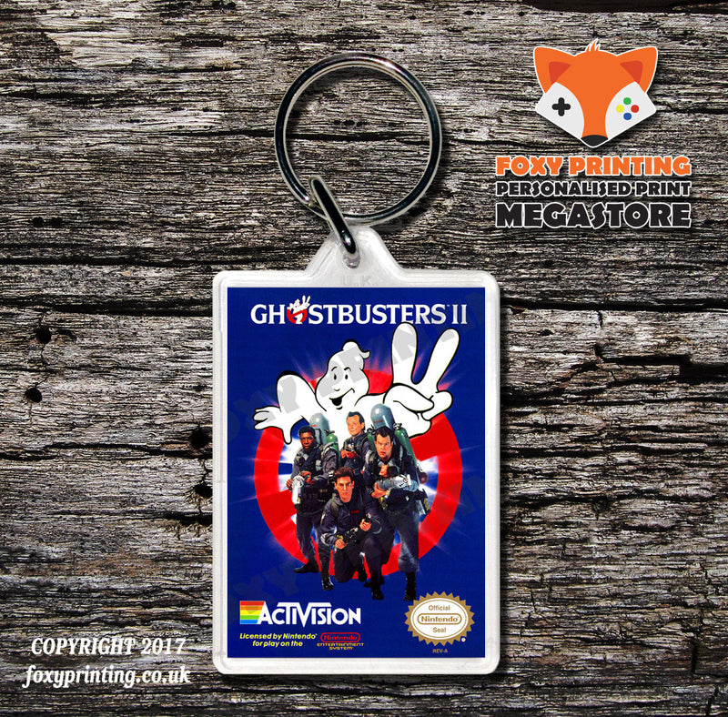 Ghostbusters Retro NES Game Cover Art Gaming Keyring