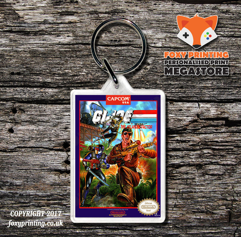 Gi Joe Retro NES Game Cover Art Gaming Keyring