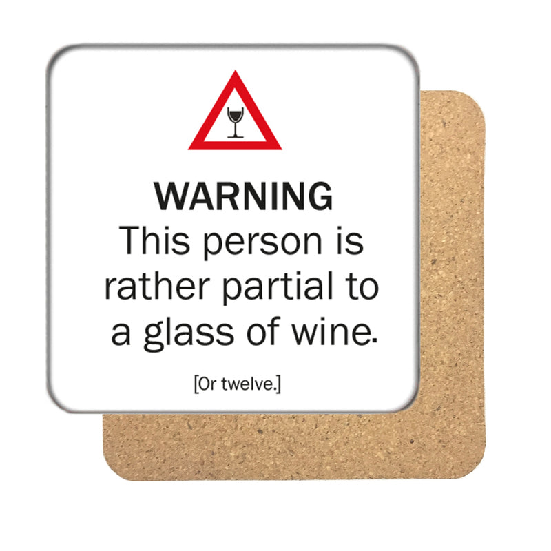 Wine Warning Drinks Coaster