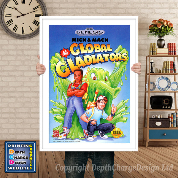 Global Gladiators - Sega Megadrive Inspired Retro Gaming Poster
