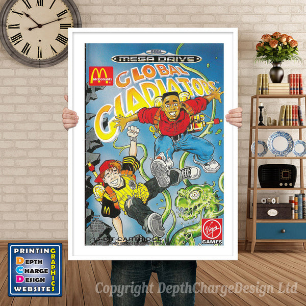 Global Gladiators Pal - Sega Megadrive Inspired Retro Gaming Poster