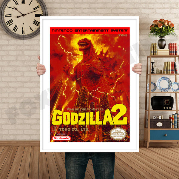 Godzilla2 Retro Game Inspired Theme Nintendo NES Gaming