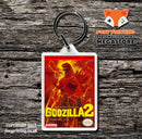 Godzilla Retro NES Game Cover Art Gaming Keyring