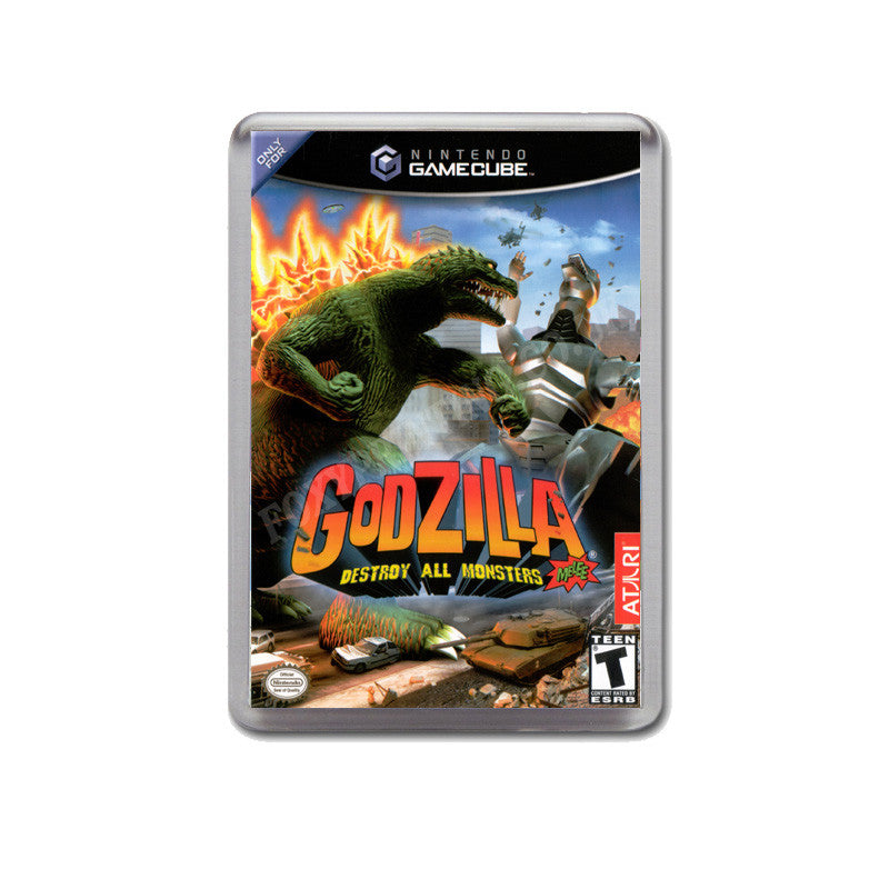 God Zilla Destroy All Monsters Style Inspired Game Gamecube Retro Video Gaming Magnet