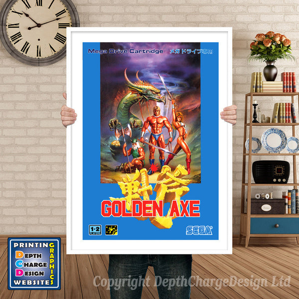 Golden Axe_Jp - Sega Megadrive Inspired Retro Gaming Poster
