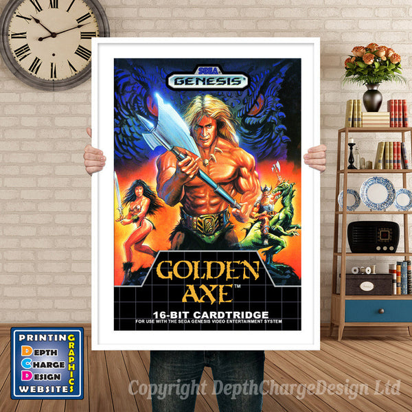 Goldenaxe - Sega Megadrive Inspired Retro Gaming Poster