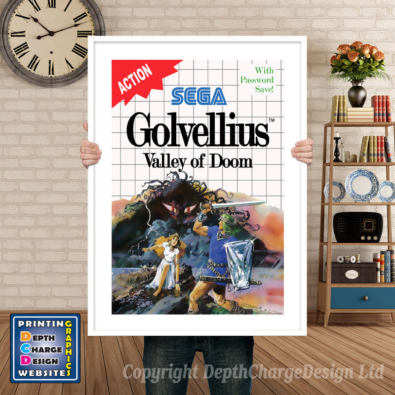 Golvellius UGC Inspired Retro Gaming Poster A4 A3 A2 Or A1