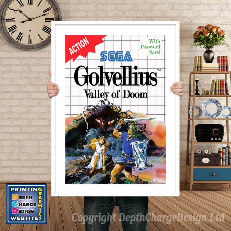 Golvellius Valley Of Doom Inspired Retro Gaming Poster A4 A3 A2 Or A1