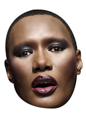 Grace Jones Celebrity Face Mask Fancy Dress Cardboard Costume Mask