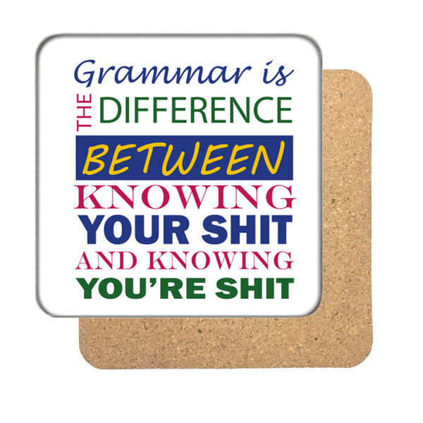 Grammar is... Drinks Coaster