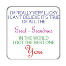 Great Grandmas Poem Drinks Coaster