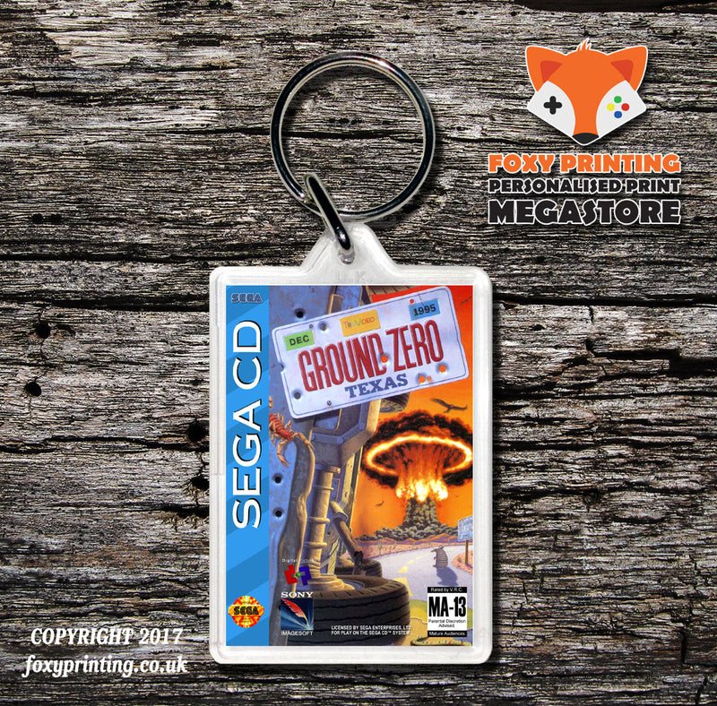 Ground Zero Texas Game Inspired Retro Gaming Keyring