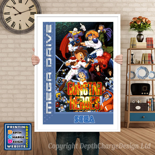 Gunstar Heroes 2_Eu - Sega Megadrive Inspired Retro Gaming Poster
