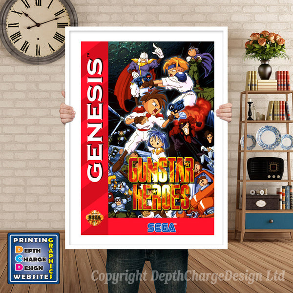 Gunstar Heroes_2 - Sega Megadrive Inspired Retro Gaming Poster