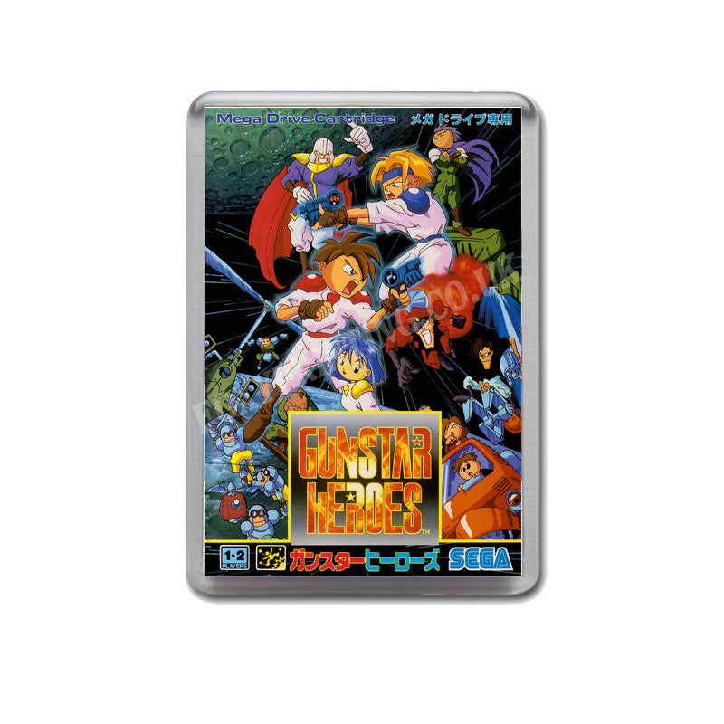 Gunstar Heroes Jp Game Style Inspired Sega Megadrive Retro Video Gaming Magnet