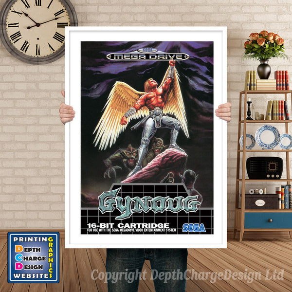 Gynoug_Eu - Sega Megadrive Inspired Retro Gaming Poster