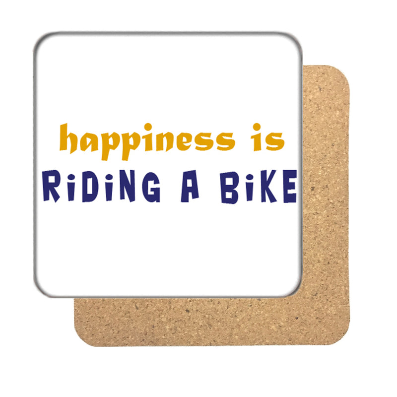 Happiness is riding a Bike Drinks Coaster