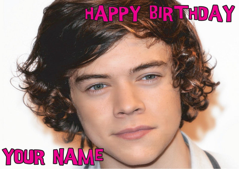 Harry Styles Landscape Music Style Kids Adult FUNNY Birthday Card