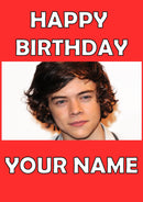 Harry Styles Red Music Style Kids Adult FUNNY Birthday Card