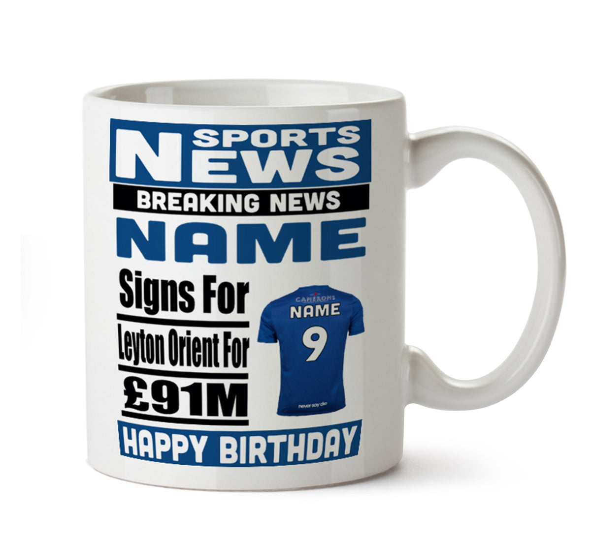 Personalised SIGNS FOR Hartlepool Football Mug Personalised Birthday Mug – printed mug product image 1