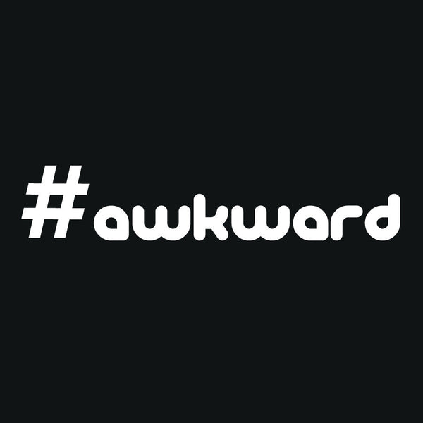 #Awkward Novelty Vinyl Car Sticker