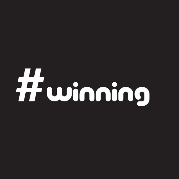 #Winning Novelty Vinyl Car Sticker