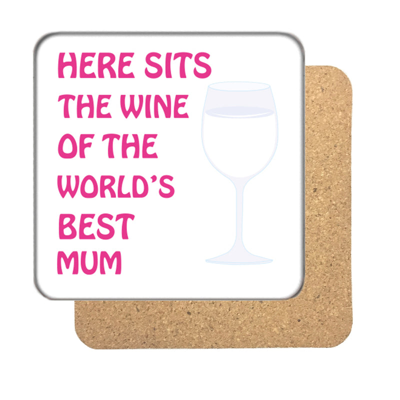 Here sits the Wine Drinks Coaster