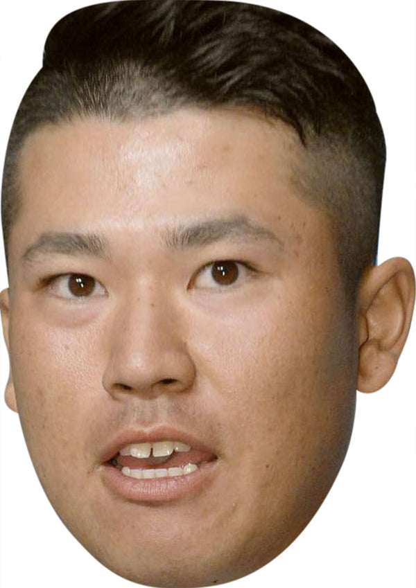 Hideki Matsuyama 2 GOLF 2018 Celebrity Face Mask Fancy Dress Cardboard Costume Mask