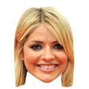 HOLLY WILLOUGHBY JB - TV Star Fancy Dress Cardboard Celebrity Party Face Mask