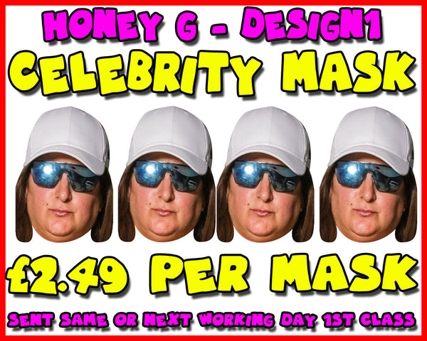 Honey G Design 1 X Factor Celebrity Face Mask Fancy Dress Cardboard Costume Mask