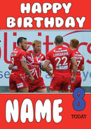 Personalised Hull KR Fan TEAM THEME INSPIRED Kids Adult Birthday Card 3