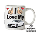 I Love My Audi A5 White Printed Mug