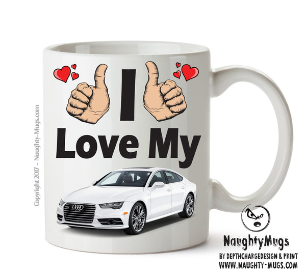 I Love My Audi White Printed Mug – printed mug product image 1