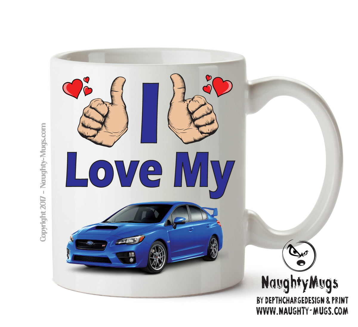 I Love My Subaru Impreza Printed Mug FUNNY – printed mug product image 1