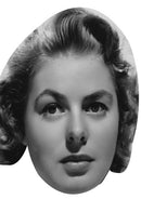 Ingrid Bergman BW Celebrity Face Mask Fancy Dress Cardboard Costume Mask
