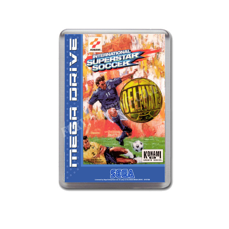 International Superstar Soccer Deluxe_Eu Game Style Inspired Sega Megadrive Retro Video Gaming Magnet