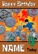 THEME INSPIRED Kids Adult Personalised Birthday Card Jackie Chan Adventures Birthday Card 3