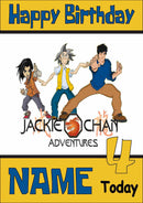 THEME INSPIRED Kids Adult Personalised Birthday Card Jackie Chan Adventures Birthday Card